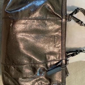 Large Silver coach purse